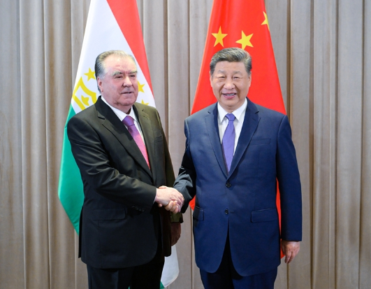 习近平会见塔吉克斯坦总统拉赫蒙1